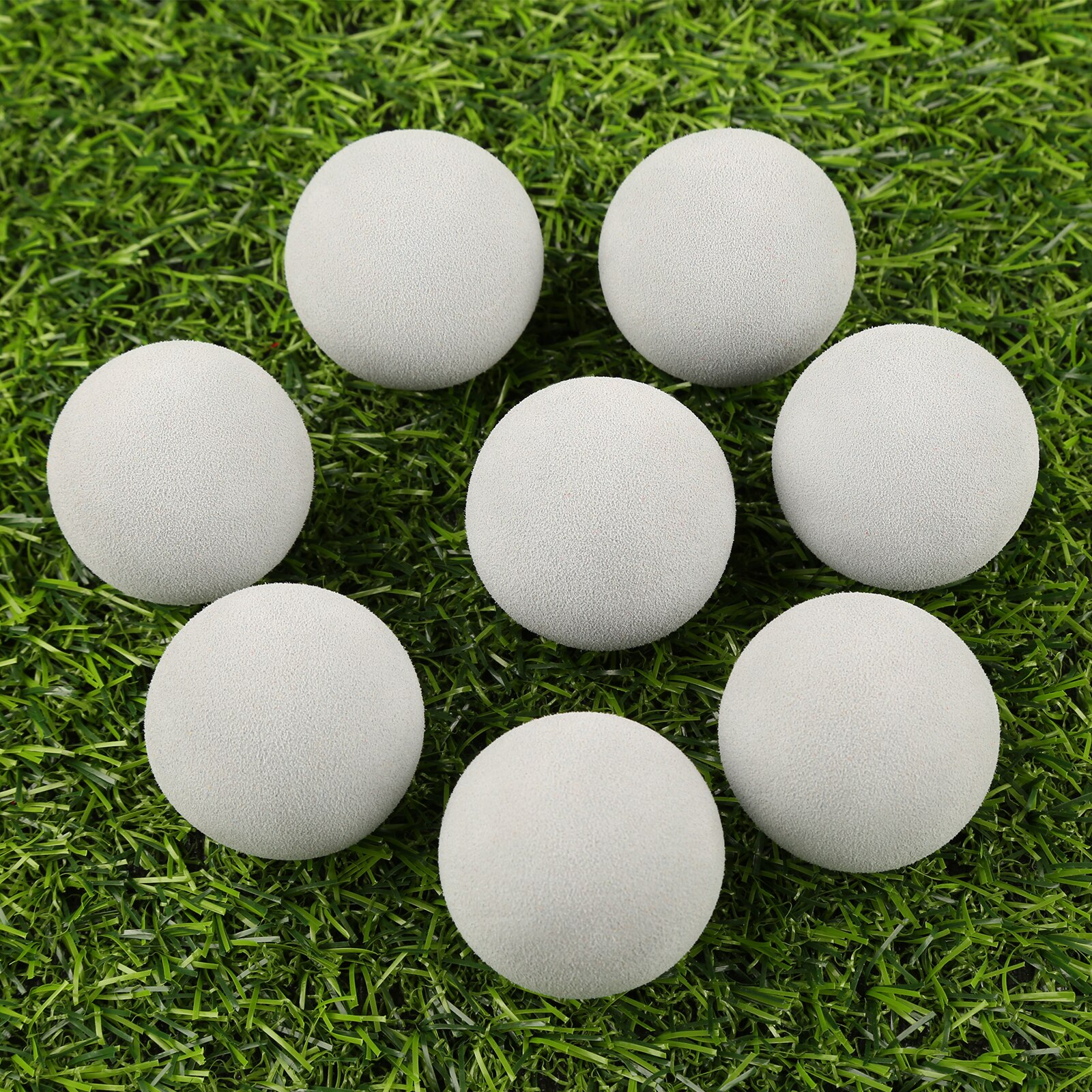 Pelota de Golf de goma EVA para practicar, pelota de entrenamiento de espuma suave para deportes al aire libre, patio trasero, 42mm de diámetro, Color brillante, 20 piezas: Dark Grey