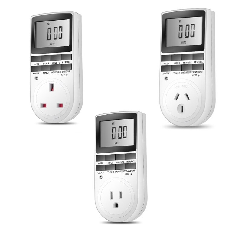 Digitale Elektrische Timer Stopcontact Met Op-Off Programma &#39;S Countdown &amp; Security Willekeurige Modus Lichten &amp; Home Applicanes