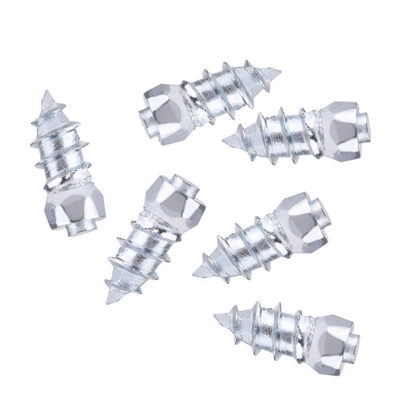Screw In Tire Snow Spikes Car Auto Off-Road 6mmx15mm Tire Anti-Skid Stud Car ATV Motorcycle Thread Tire Non-Slip Spikes 100pcs