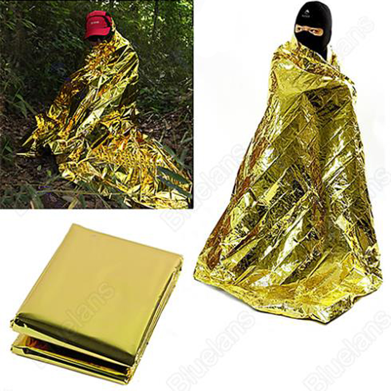 Mylar ao ar livre cobertor de primeiros socorros térmicos, folha folha espaço, Bug Out, calor, resgate do espaço, escapar, escapar, Bugout
