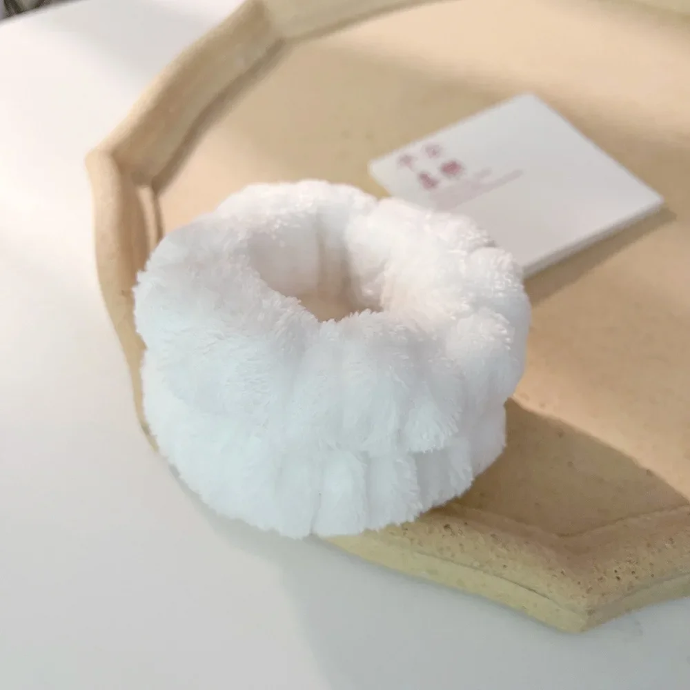 Muñequera de microfibra para lavado de muñeca, toalla, muñequera, Scrunchies para lavarse la cara, muñequera absorbente, diadema para mujer: Negro