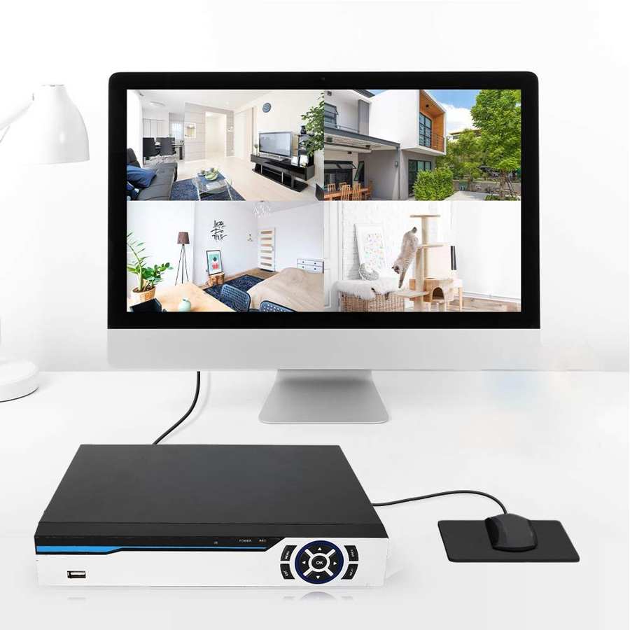 8CH CCTV Network Video NVR Recorder Hard Disk 5MP/4MP/1080P/720P 100-240V for ONVIF NVR