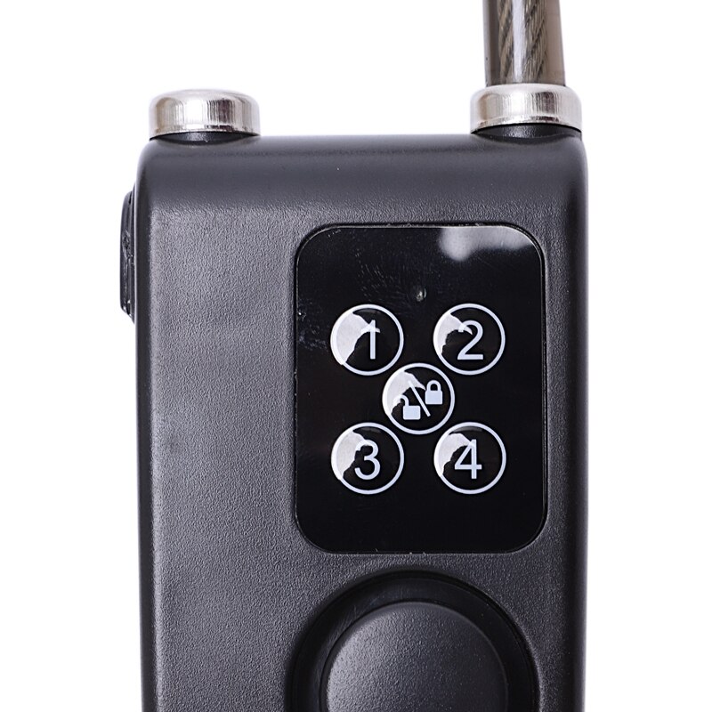 Elektrische Digitale Deurslot Met Draad Touw Waterdichte Thuis Anti Diefstal Slot Met 110Db Alarm Voor Deur & Fiets (zwart)