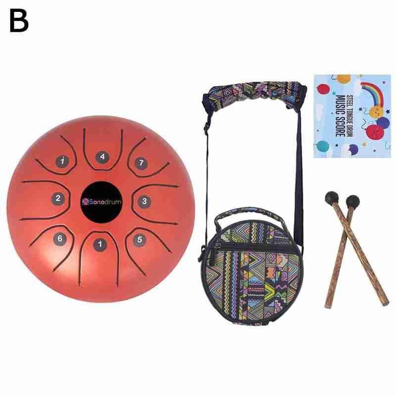 Tamburo di musica rilassante del tamburo della linguetta dello strumento da 5.5 pollici con lo strumento accessorio dello strumento a percussione della borsa di trasporto: B
