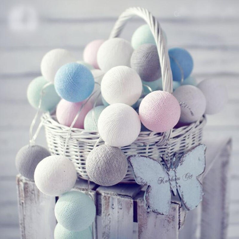 3M 20 LED Baumwolle Luminous Ball Kinder Spielzeug für Kinder Glowing In The Dark USB Ladung Liefern String Licht birne Saiten Lampen