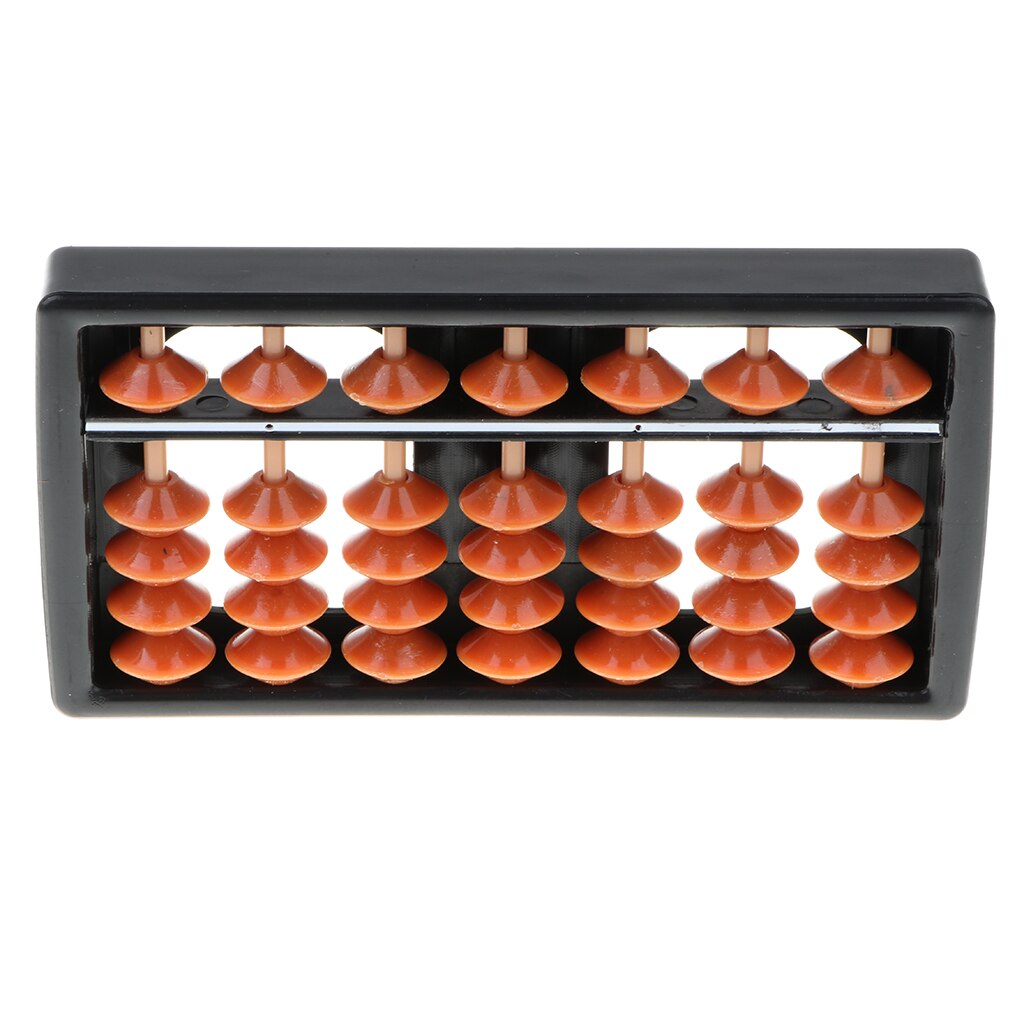 7-Digit Abacus Calculator Child Math Learning Toy Brown Beads