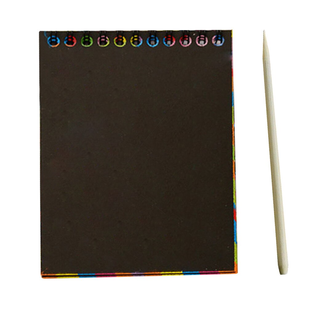 10 Pages Magic Color Scratch Art Paper Children&#39;s DIY Black Scratch Painting Kid&#39;s Colorful Free Graffiti Painting Scratch Book: Default Title