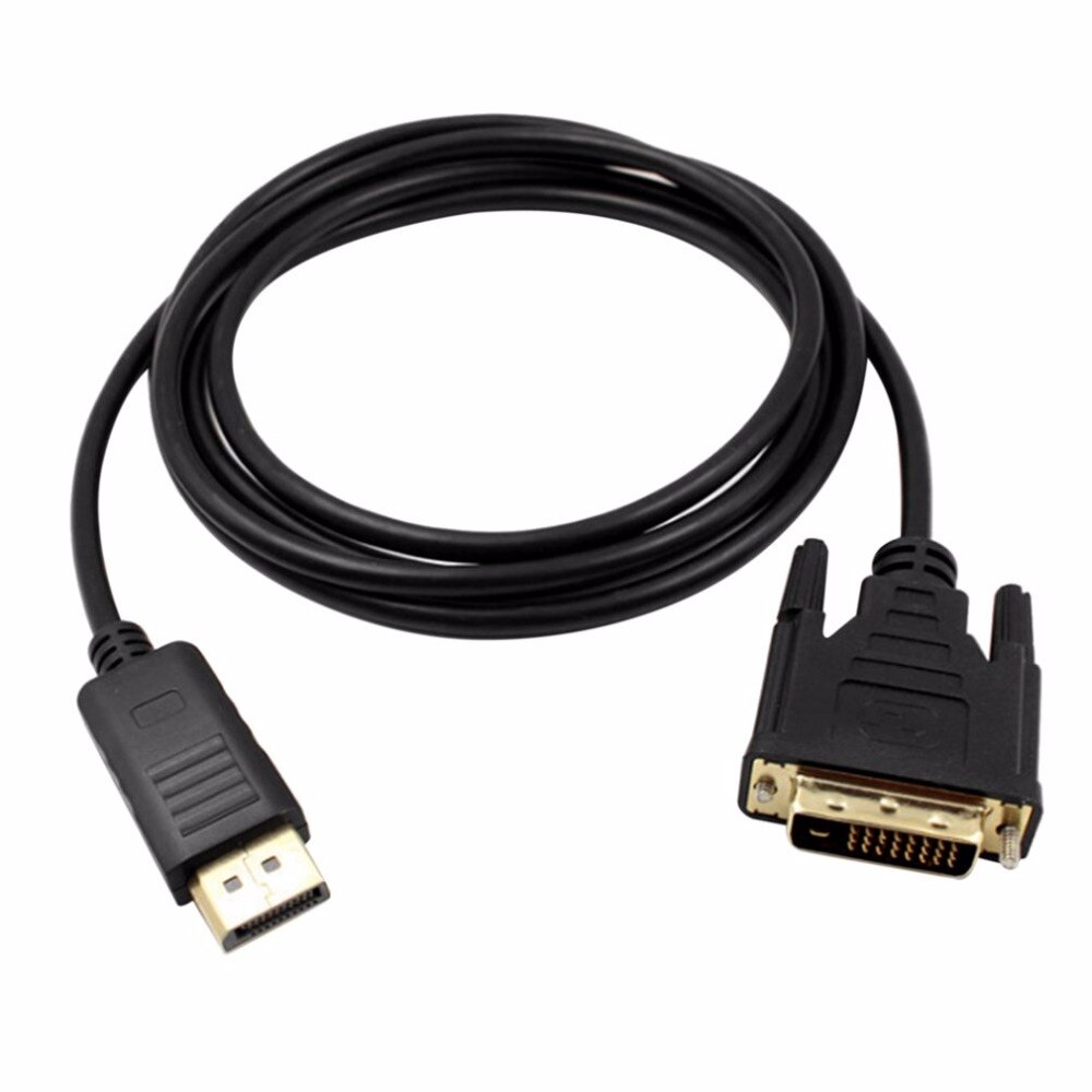 DisplayPort DP to DVI Cable Male to Male Display Port to DVI Connection Adapter 1080P HD for HDTV PC Laptop Projector