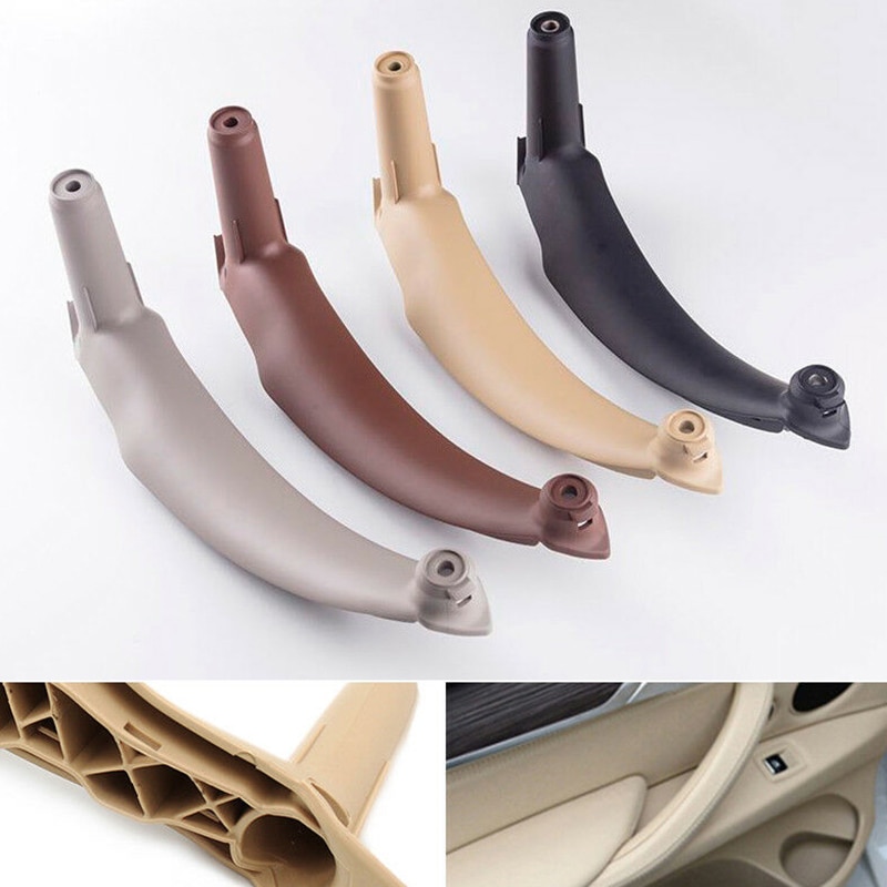 Reposabrazos para puerta interior de coche, cubierta embellecedora de tirar, gris, marrón, negro, Beige, para BMW E70, X5, E71, E72, X6, 2006