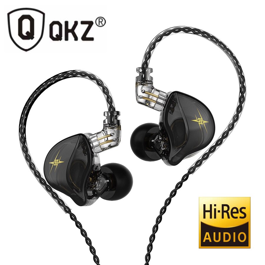 QKZ-auriculares ZXT con controlador Dual HiFi, cascos con cable desmontable con micrófono, reducción de ruido, Monitor de música, EDX