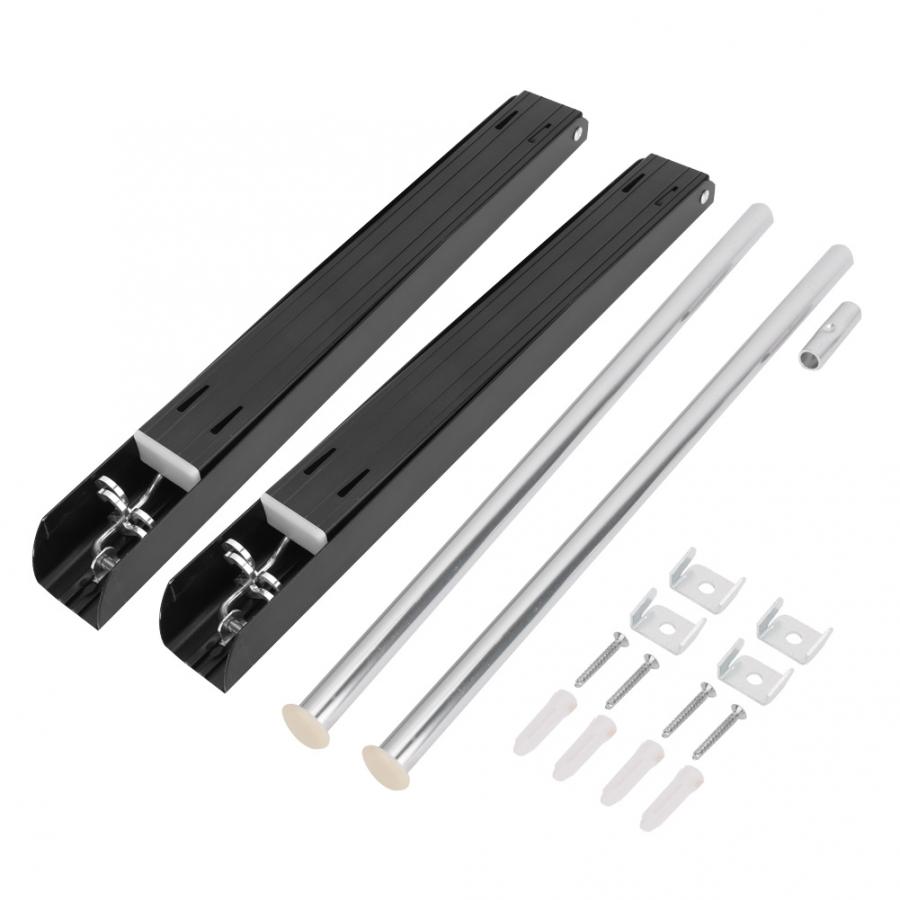 Wall Drying Rack 80cm Rod Retractable Folding Clothes Drying Rack Dual Bracket Wall Hanger for Hotel Balcony