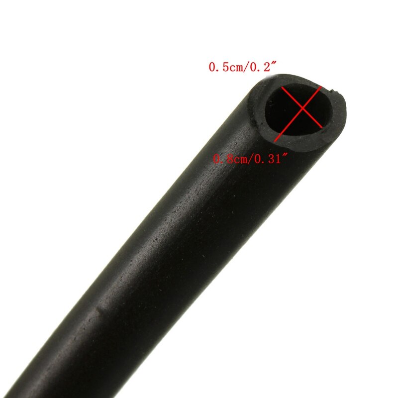 Motorcycle Fuel Line Petrol Pipe 5mm I/D x 8mm O/D 1m Long Black