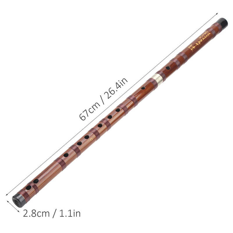 Chinois Flûte Traditionnelle C‑Key Sec Flûte En Bambou Amer Traditionnel Instrument D'orchestre Ensemble avec Boîte De Rangement ZD‑ 02
