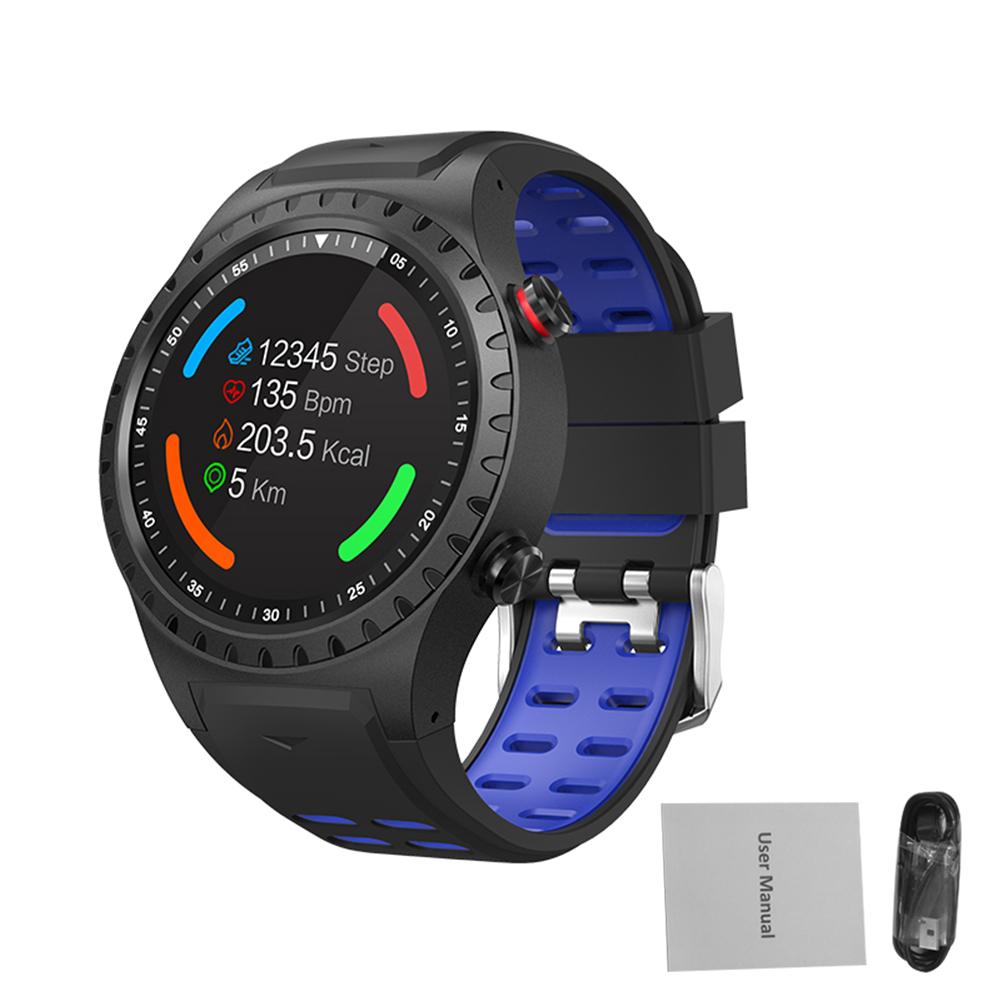 SMA-M1 GPS montre de sport Bluetooth appel téléphone montre multi-sports boussole Altitude Sports de plein air montre de Fitness intelligente: Blue