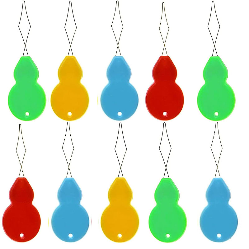 Enhebrador de agujas, herramienta de inserción de puntadas para máquina de coser, herramientas de costura de hilo automático, accesorios de costura hechos a mano, 10 Uds.: Gris claro