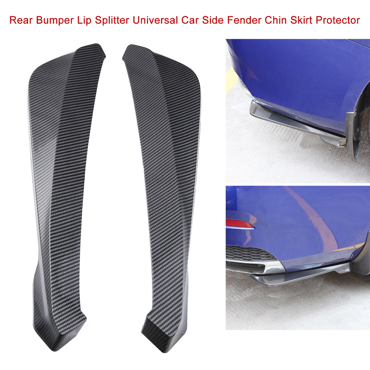 Auto Achterbumper Lip Splitter Universele Car Side Fender Vinnen Body Lip Spoiler Chin Rok Protector Auto Styling