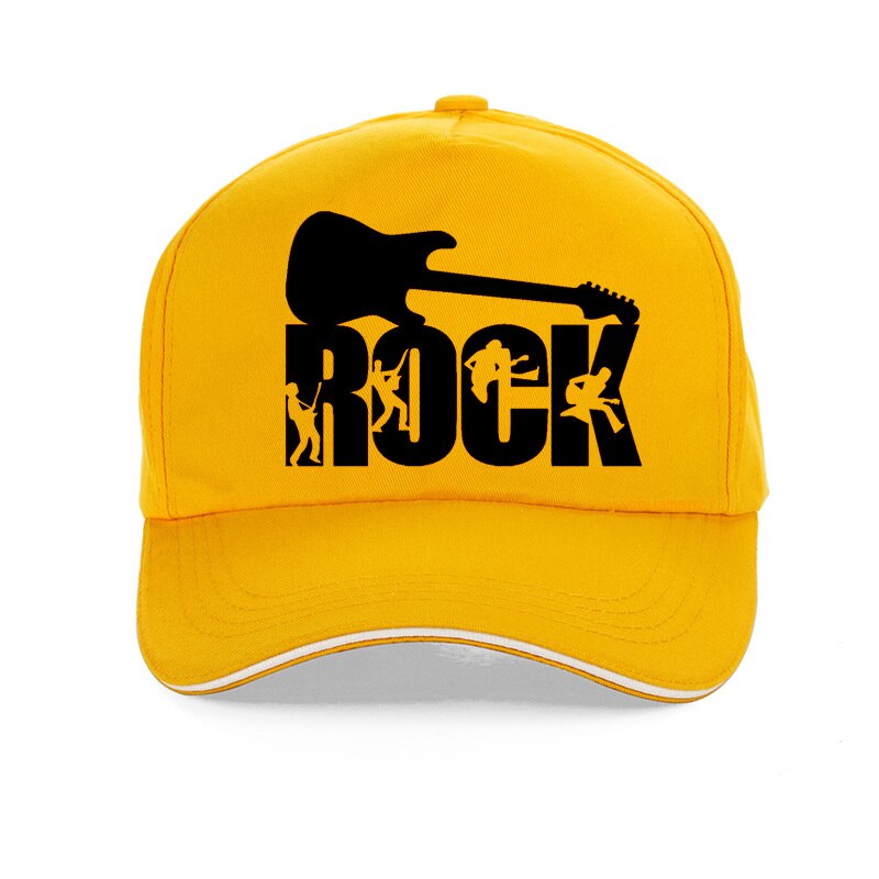 Zomer Rock Baseball Cap Mannen Vrouwen Mode Rock Brief Hoed Voor Mannen 100% Katoen Snapback Hoeden Hip Hop Pet Bone gorras: YELLOW