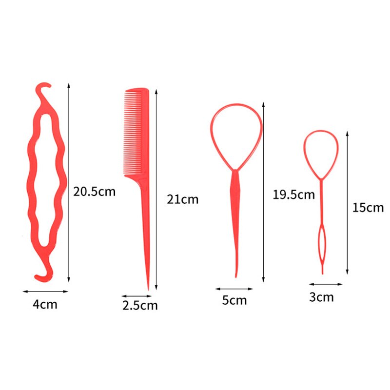 Salon 2-4pcs/set Women Girls Ponytail Creator Plastic Loop Pony Tail Clip Hair Braid Accessories Maker hair Styling Tool