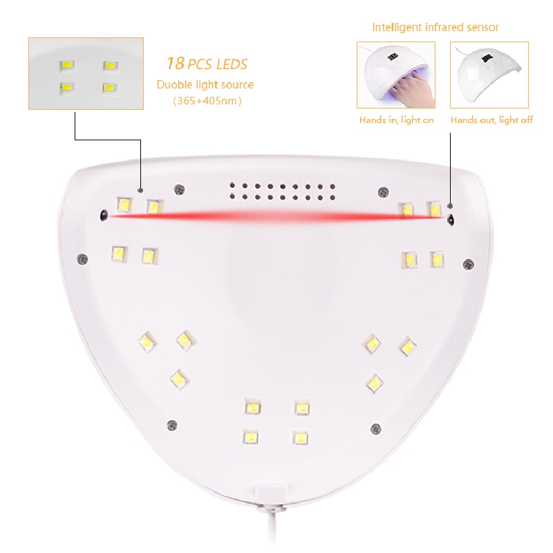 Mini lámpara UV/LED para uñas, 88W/9W, patrones personalizados, interfaz USB portátil, conveniente para uso doméstico, secador de uñas al por mayor