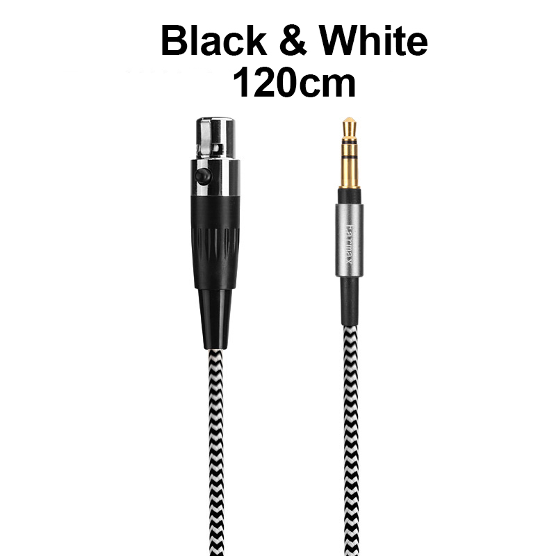 Para Beyerdynamic AKG Q701 K702 K271S K701 K272 K371 K275 K267 DT1770Pro DT7990Pro H118 H128 MINIXLR Cable trenzado de nailon: Blanco