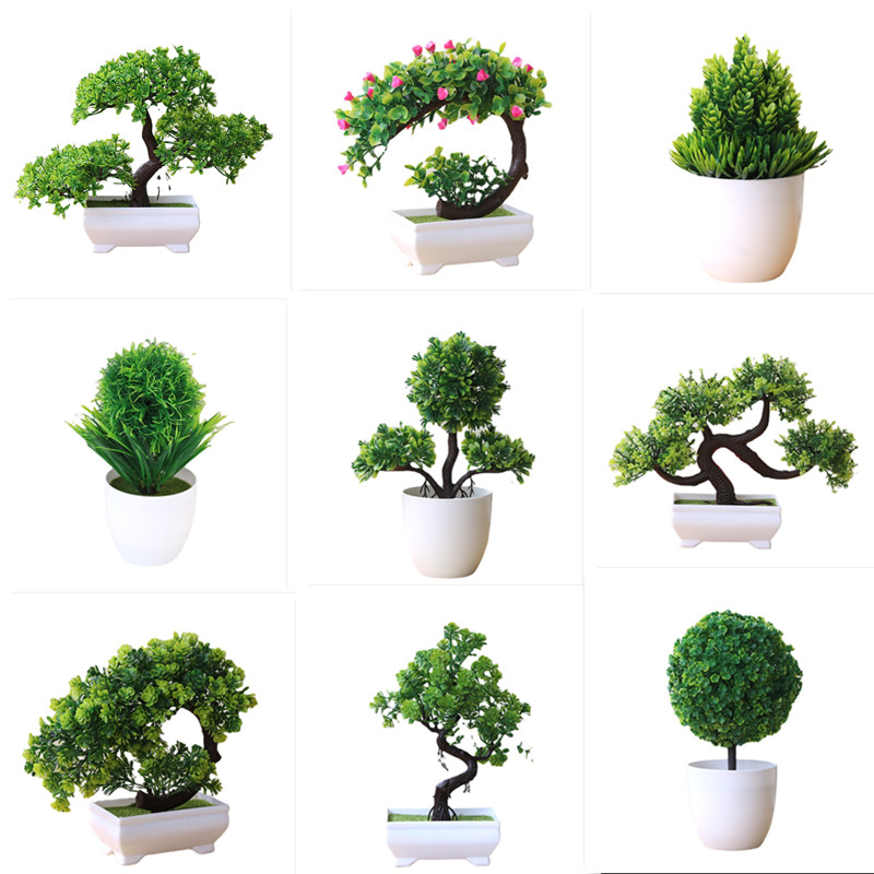 1pc Künstliche Pflanzen Bonsai Kleine Baum Simulation Pflanzen Gefälschte Blumen Tisch Topf Ornamente Hause Dekoration Hotel Garten Decor