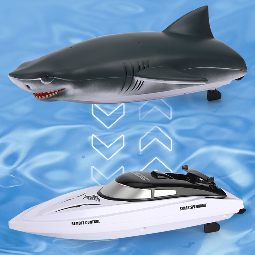 Bateau rapide requin RC 2.4G télécommandé requin jouet échelle 1:18 haute Simulation piscine salle de bains jouet bateau requin télécommandé