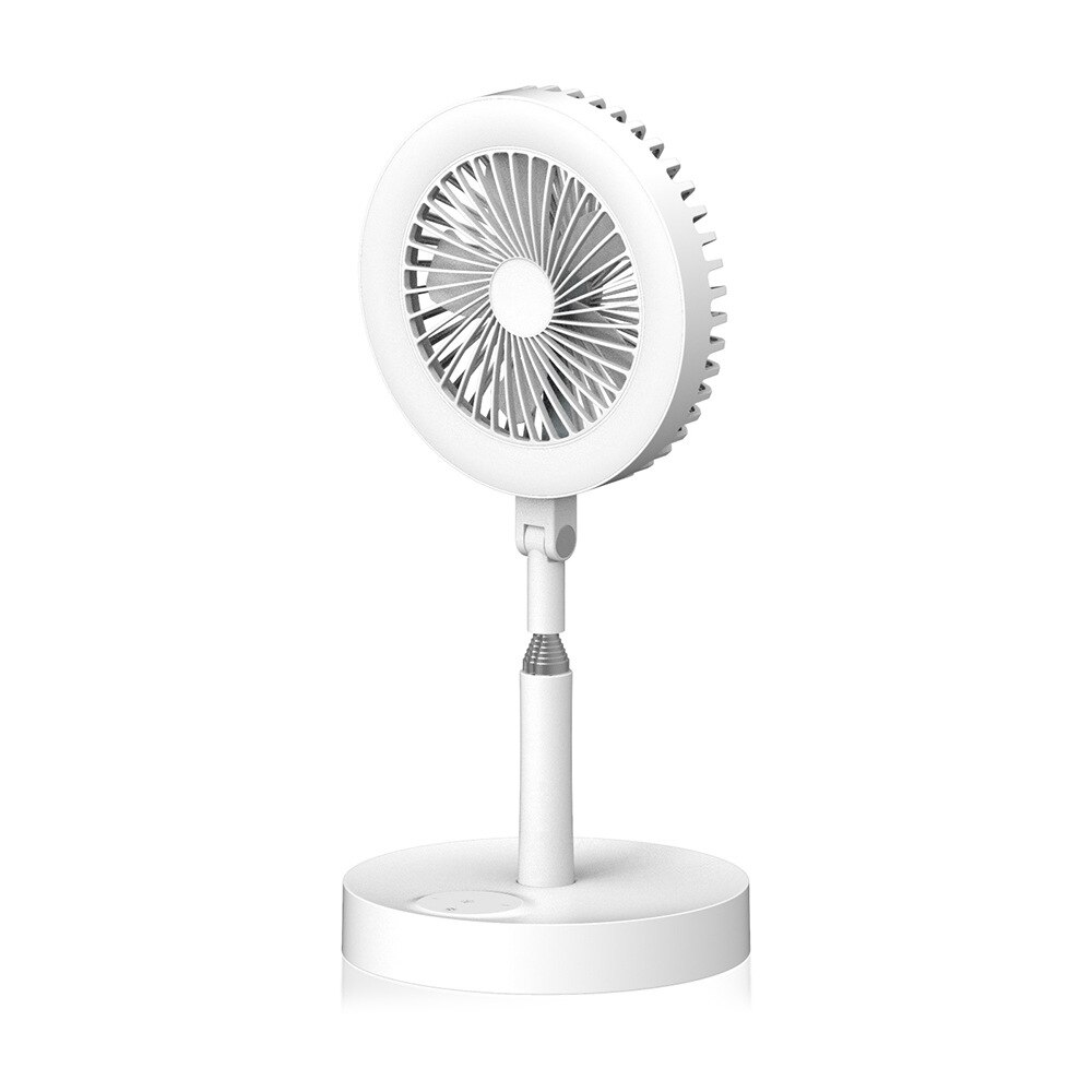 Ventilateur De Table Pliable Et Télescopique (9 à 100 Cm) - Batterie 7200mAh - 4 Vitesses Silencieux - Sans Fil, Tête Inclinable - Pour Bureau, Camping, Voyage