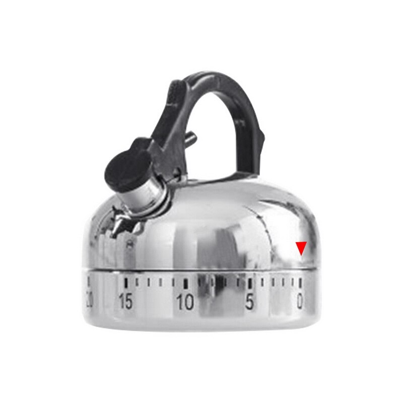 Mini Kitchen Timer 60 Minutes Countdown Alarm Reminder Kettle Shape Cooking Reminders Tools Mechanical Timer Kitchen Gadgets&7