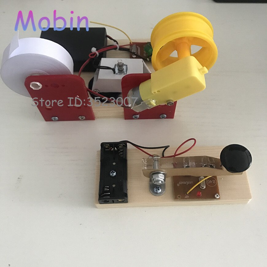 1PCS/LOT tape transmitter radiotelegraph morse code telegraph sound light cassette three outputs DIY radio kit