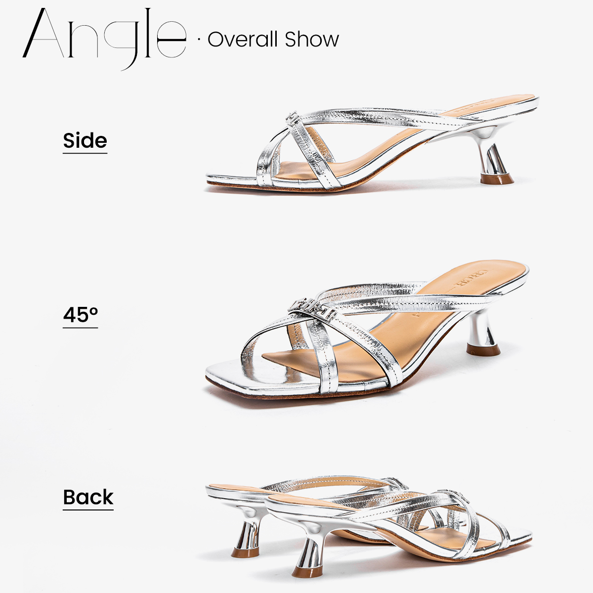 CH Women's Sandals Summer Cowhide Thin Belt Business Sandals Wedding and Dinner Shoes