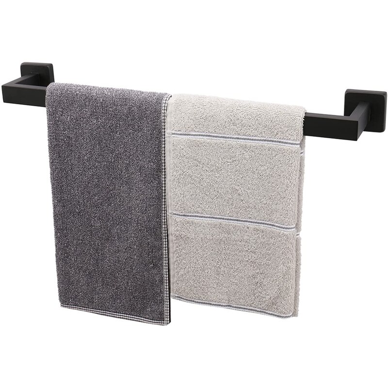Toallero de baño, Base cuadrada gruesa, barra de toalla de acero inoxidable SUS304 para baño, accesorios de baño