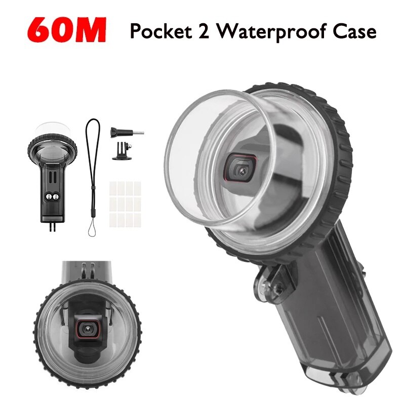 Schutzhülle für gimbal-kamera , 60m gehäuse, wasserdicht, zum schwimmen und surfen, für dji pocket 2