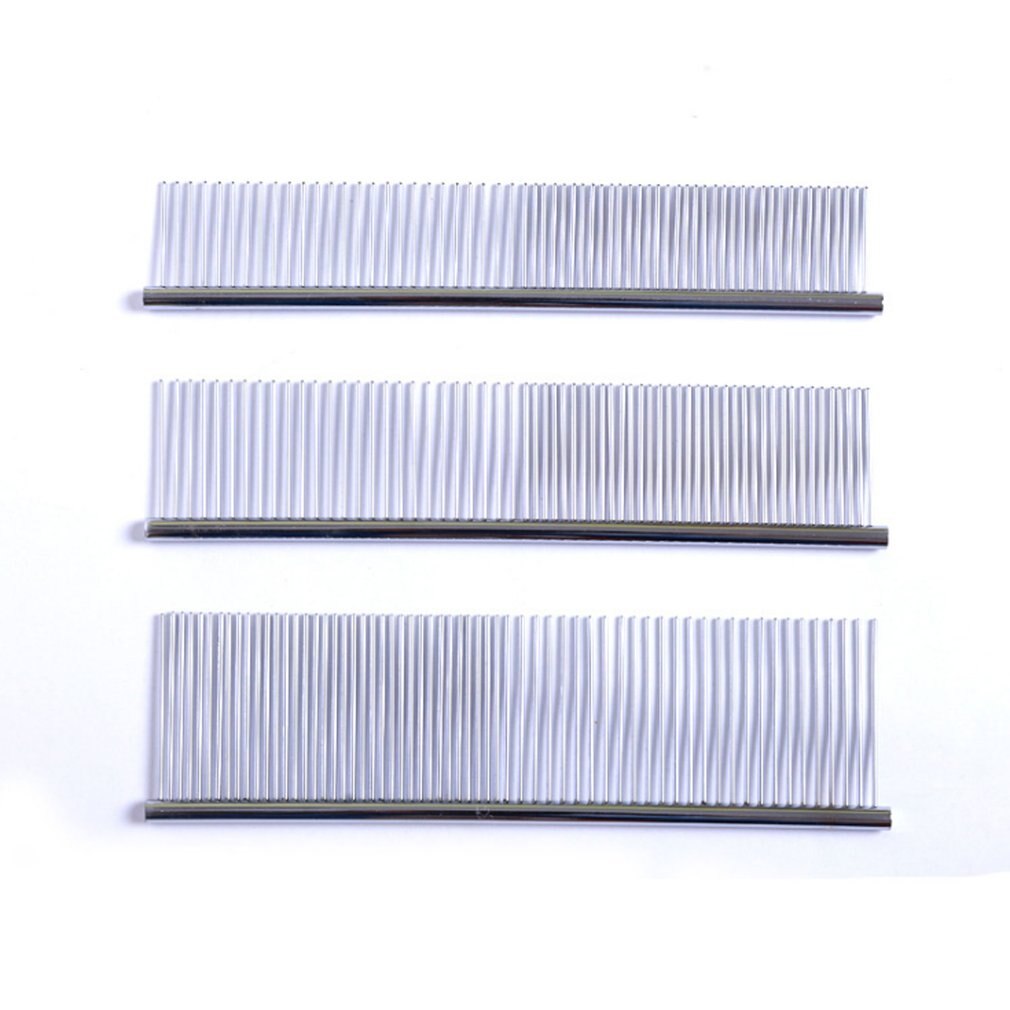 Pet Dog Comb Steel Hair Trimmer Comb Stainless Steel Stripe Grooming Comb Shedding Hair Cleaning Grooming Tool