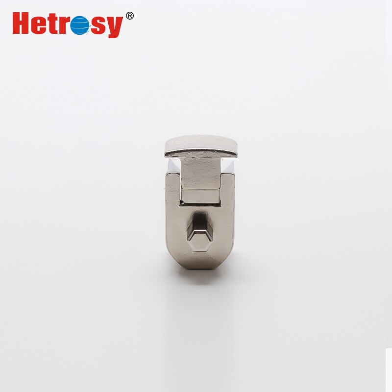 Hetrosy Hardware Adjustable 5-10MM Furniture Shelf Glass Clamp Cabinet Shelves Support Pins Glass Holder Brackets