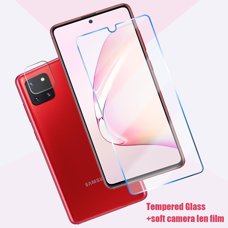 Verre trempé 4 en 1 pour samsung  m31 m21 m51 m31s m11 , protecteur d'écran pour appareil photo pour samsung  a71 a51 a52 a72 5g a21s a31 a32 verre
