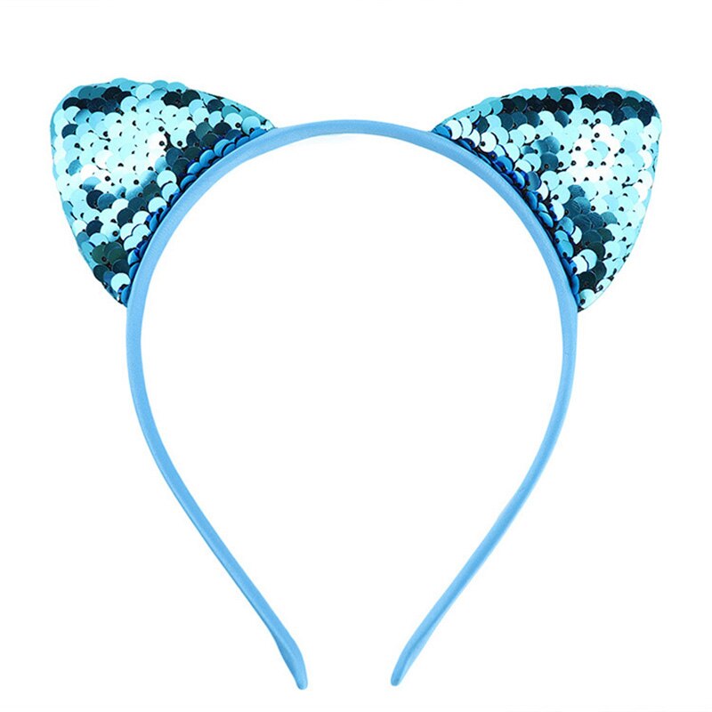 Paillettes réversibles oreilles de chat bandeau brillant chat oreille cheveux cerceaux mignon Bling bandeau cheveux accessoires pour femmes filles quotidien andParty: 06