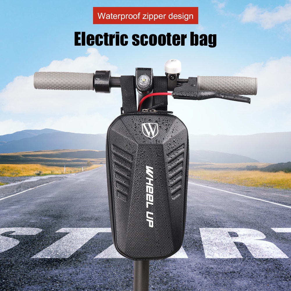 WHEEL UP Electric Scooter Hanging Bag Hard Shell Front Frame Waterproof Zipper Pouch for Xiaomi M365 PRO Ninebot HX X7