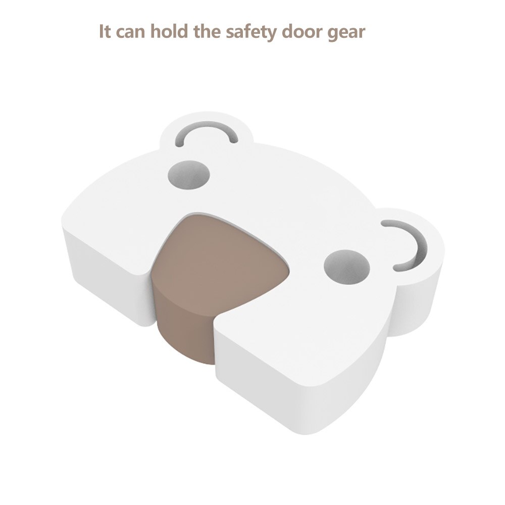 Clip de seguridad para puerta de bebé, protección de dibujos animados, succión, parada de puerta de seguridad, antiabrazadera, mano, tope para puerta de bebé, tarjeta