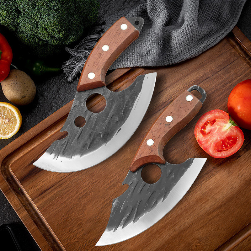 Cuchillos de cocina pequeños para forjar, cuchillo para deshuesar, cuchillo de anillo, cuchillo de cocina, cuchillo machete pequeño para matar pescado, cuchillo para cortar