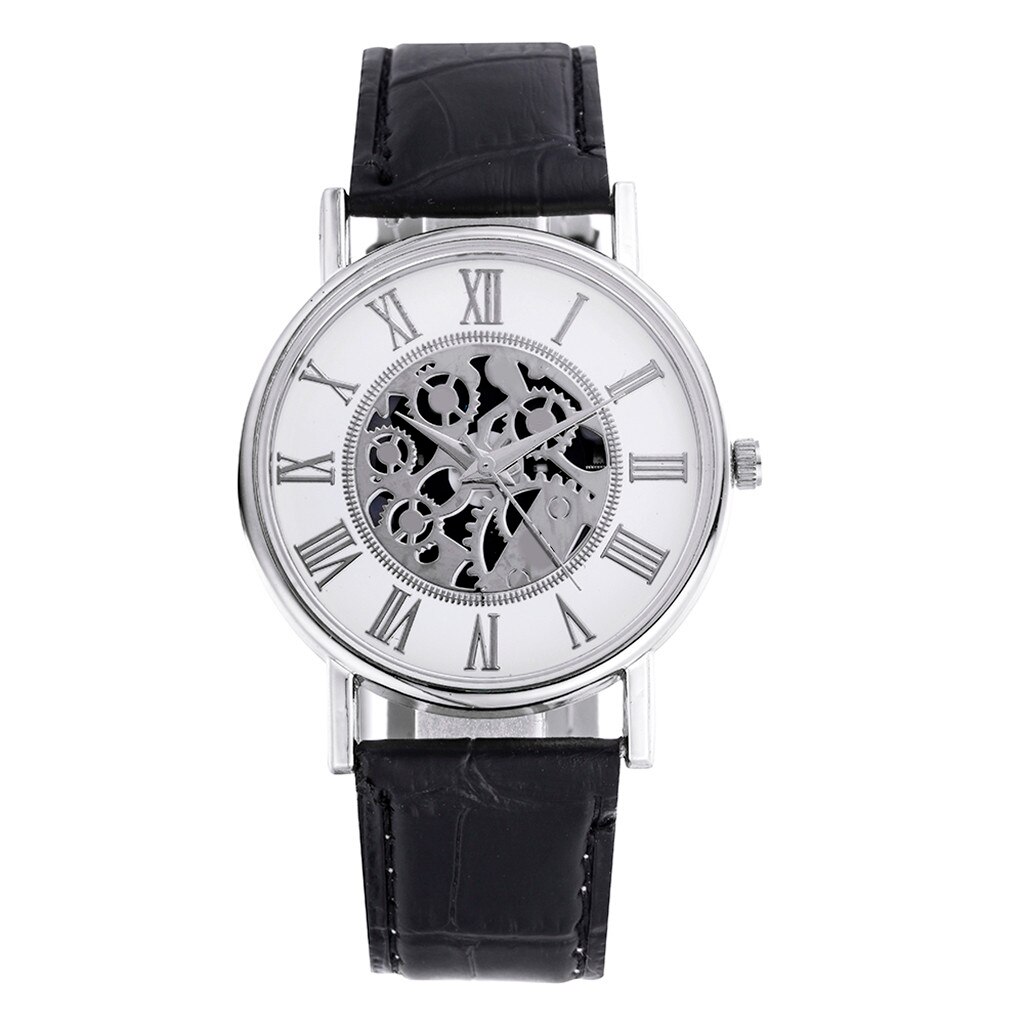 Watches Mens Gmt Leather Strap Watch OTOKY Watch For Women Business Sport Wrists Watches Female Bracelet Clock: Blue