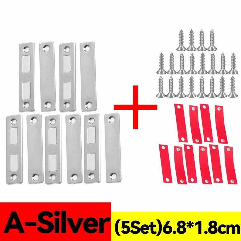 Strong Magnetic Cabinet Catches Ultra Thin Door Stops Magnets Invisible Adhesive Drawer Magnet Catch Cupboard Closet Closer Lock: Blauw