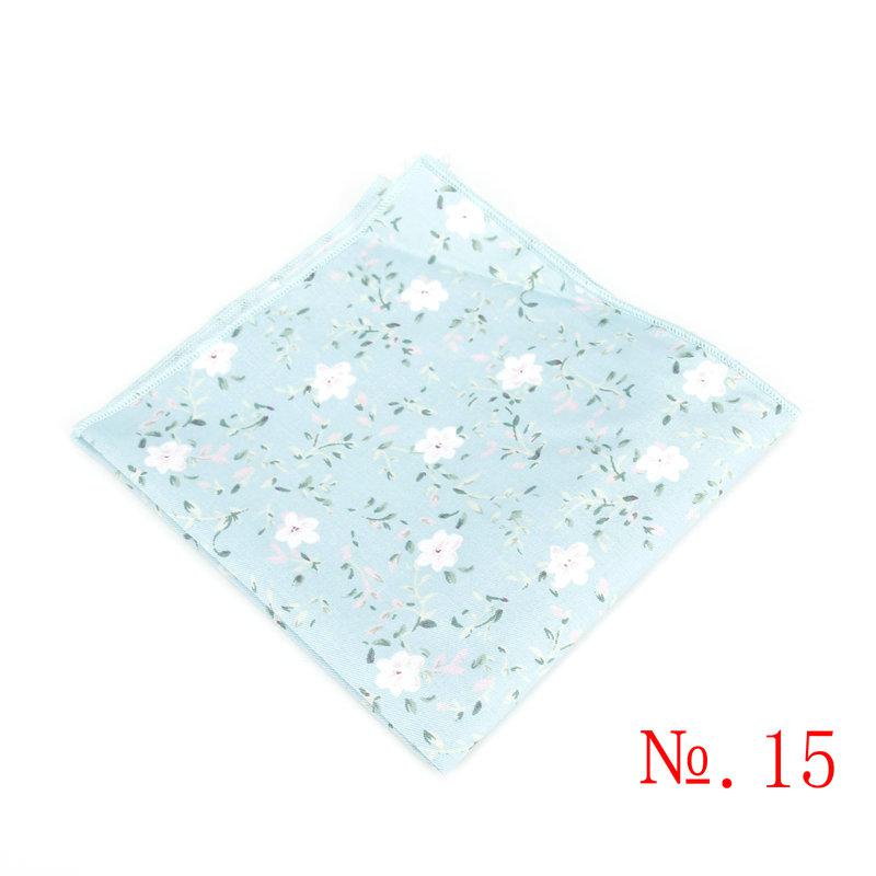 Retro zakdoeken voor kinderen, vintage katoenen zakdoeken, herenpochetten, kinderbloemenprint, casual vintage zakdoeken: 15