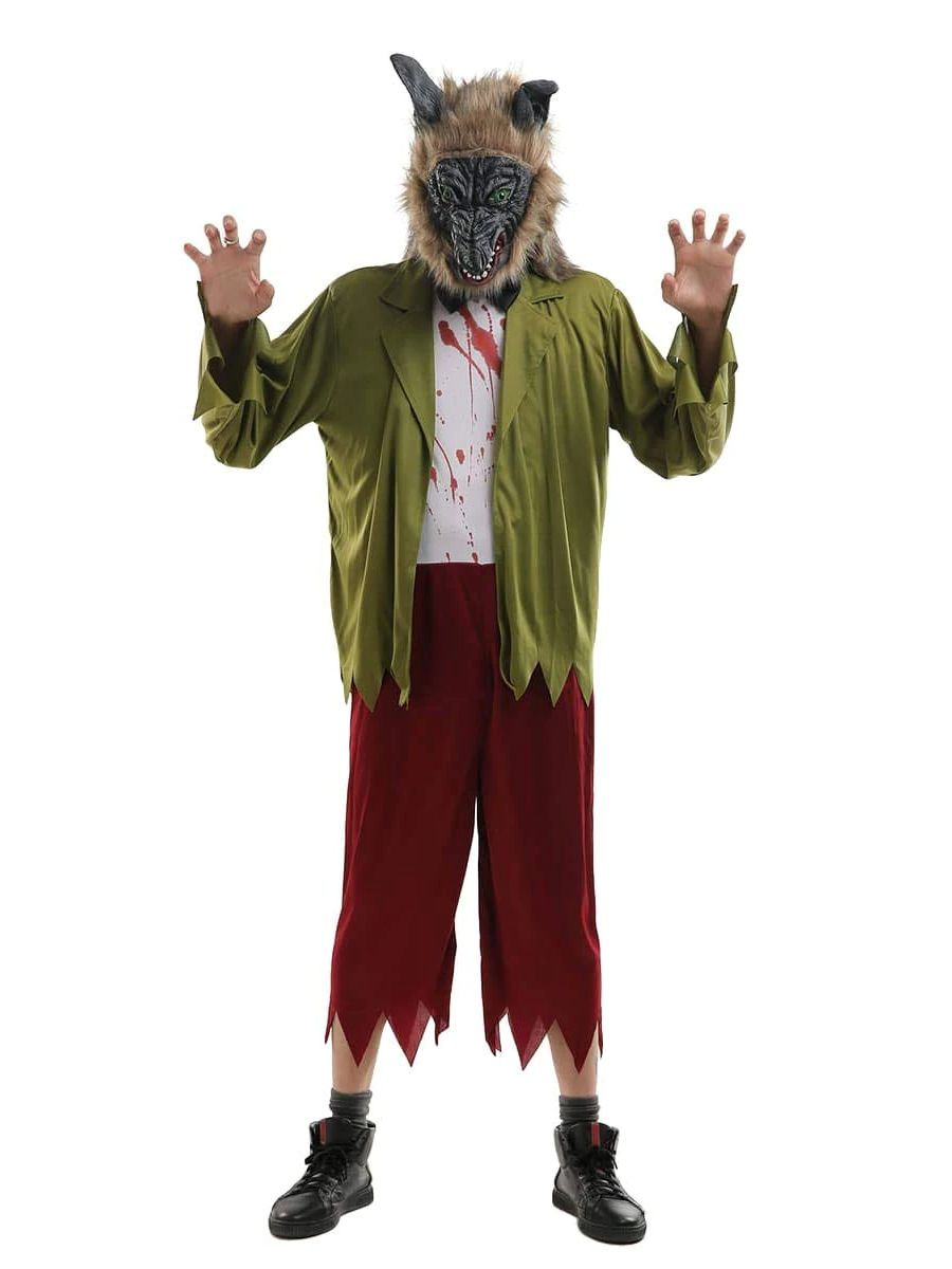 Disfraz Completo de Hombre Lobo para de Halloween.NO Inculye Máscara de Disfraces de Miedo, Temática: M