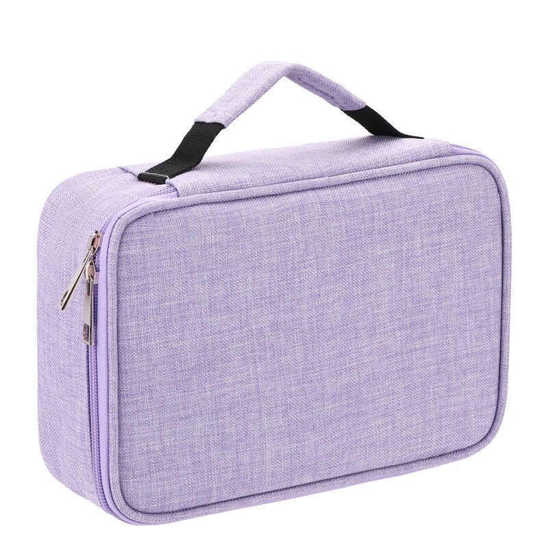 Trousse à crayons rose à 4 couches, pochette de grande capacité, stojo escolar stuche, matériel kalem kutusu piornik, fournitures scolaires papeleria: Purple