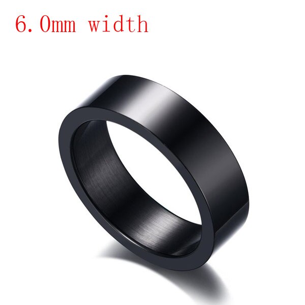 Vnox Black Stainless Steel Ring for His and Her Best Friend Promise Jewelry: 6 / 1 piece for women