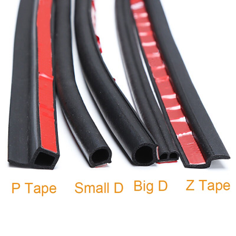 2Meter Auto Afdichting P Z D Type Automotive Deur Tochtstrip Deur Rubberen Afdichting Strip Auto Geluidsisolatie Auto Rubber afdichting Voor