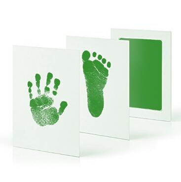 Liefde Baby 100% Niet Giftig Baby Handafdruk Footprint Opdruk Kit Baby Souvenirs Inkt Pad Voor Pasgeboren Baby: Green