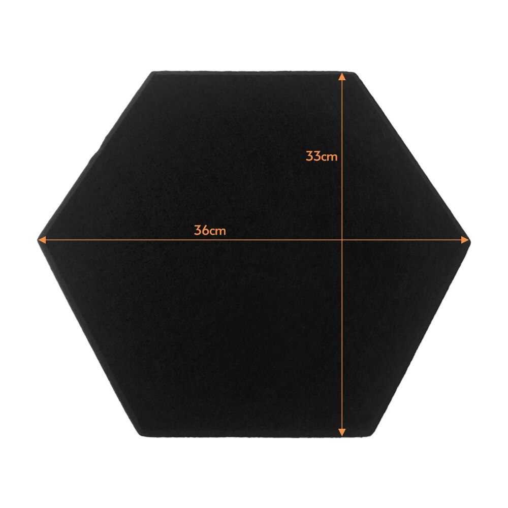 Paneles acústicos de hexagonal, Material de fibra de poliéster, aislamiento acústico e insonorizado, Panel de absorción acústica, 12 Uds.