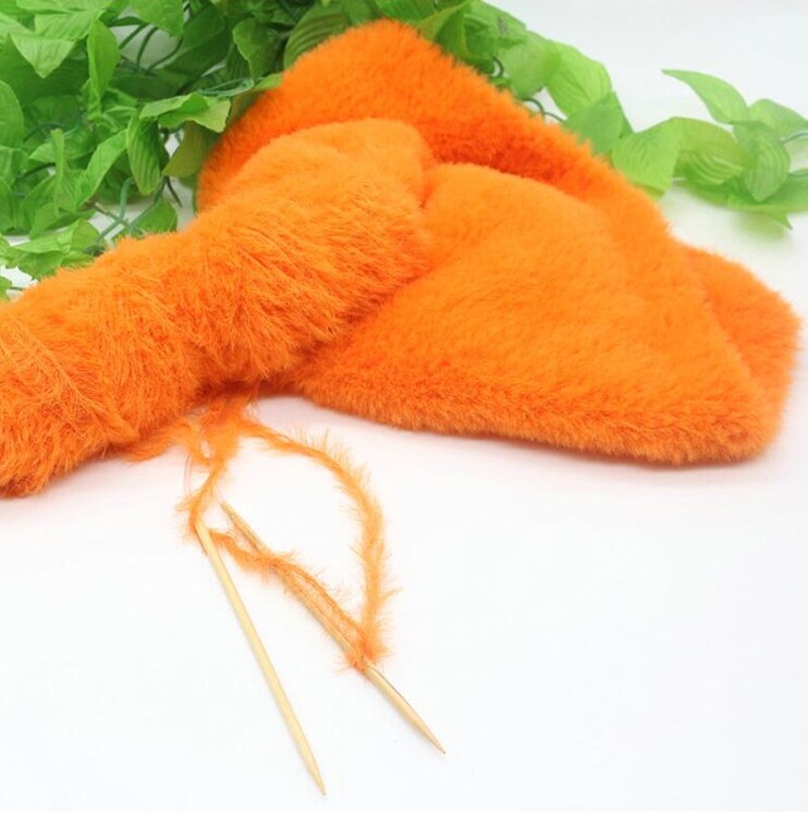 2Pcs / Lot 100g/pcs Double-sided Wool Yarn Hand Knitting Scarf Yarn Takes Off double-sided Wool Imitation Fur Long Wool Mink Fur
