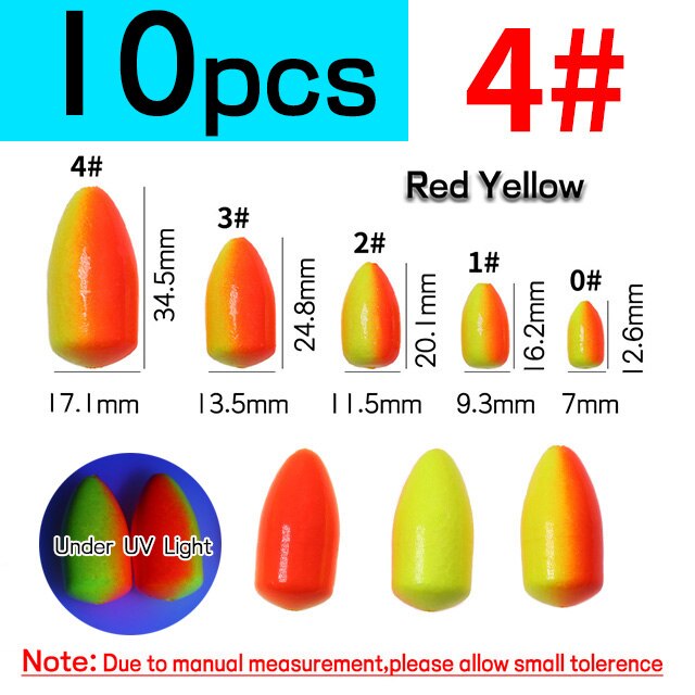Bimoo 10 stücke Oval Angeln Rig Float Bobber Fluoreszierende Schaum Perlen Für Pompano Snappers Wels Salzwasser Angeln Boden Rigs